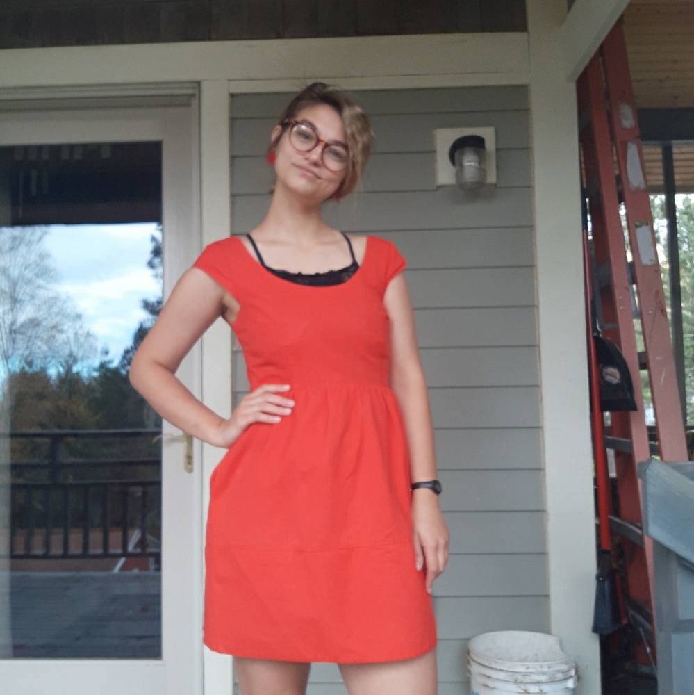 Red american eagle dress